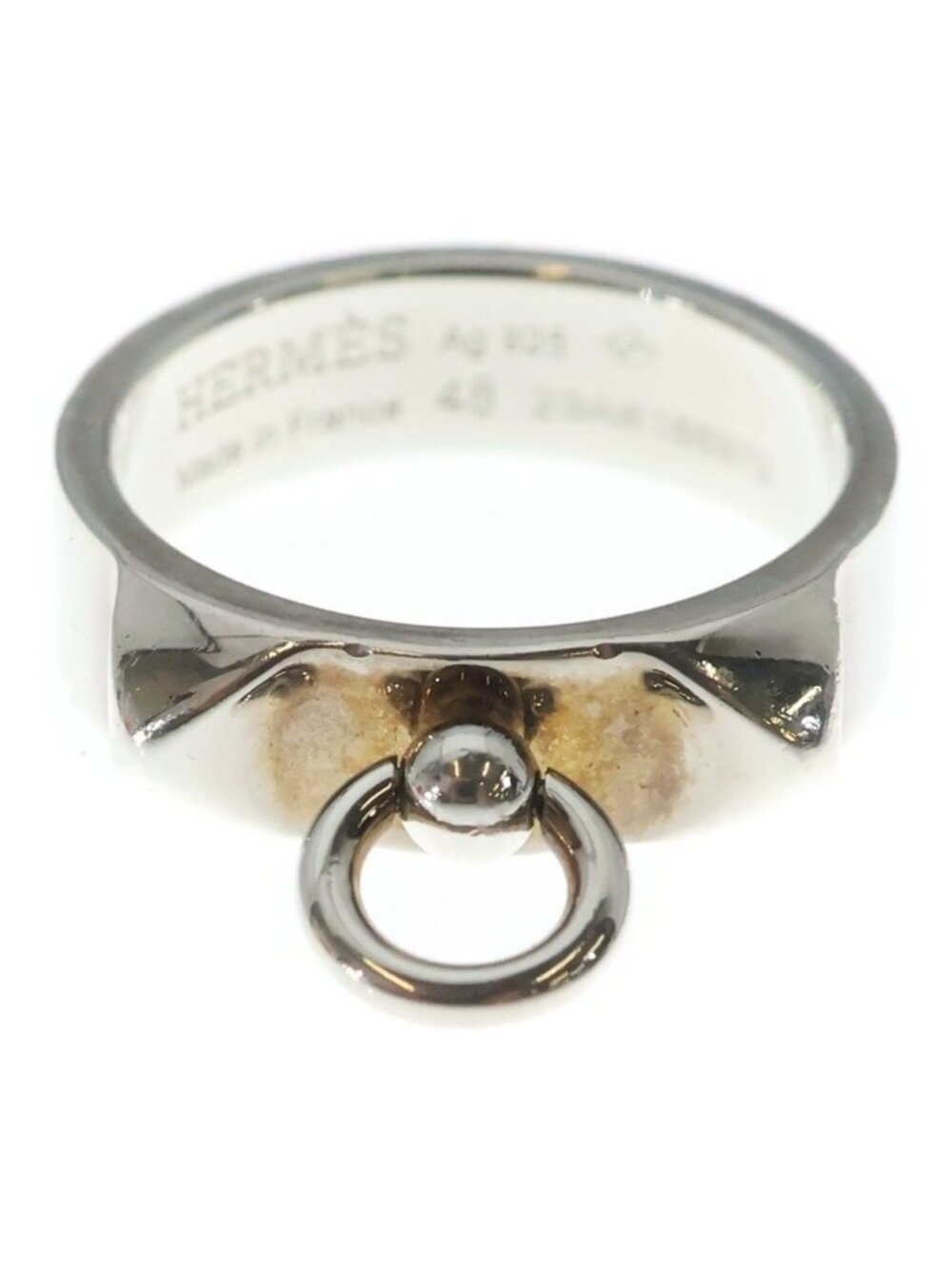 Hermes Collier de Champagne Silver Ring